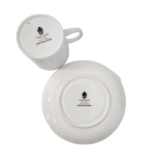 Wedgwood Susie Cooper Black Fruit Demitasse Coffee Cup & Saucer Pear Bone China - Picture 5 of 9